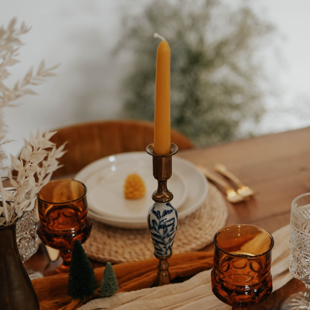 Beeswax Taper | 7" Antique