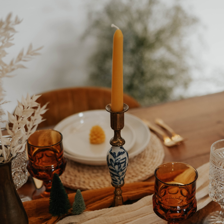 Beeswax Taper | 7" Antique